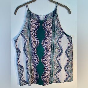 Y2K Fairy Boho Indie Festival vibes  Paisley Tank Top women’s L